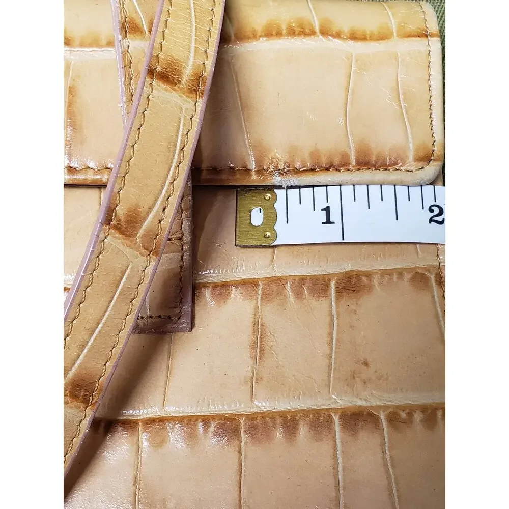 Michael Rome by Besozzi Genuine Light Brown / Tan Leather Made In Italy Purse